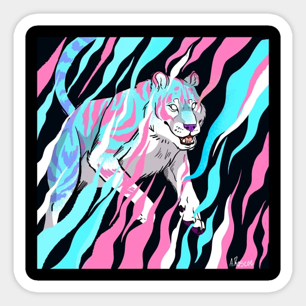 illustrated TIGER PRIDE series - (trans flag pride)