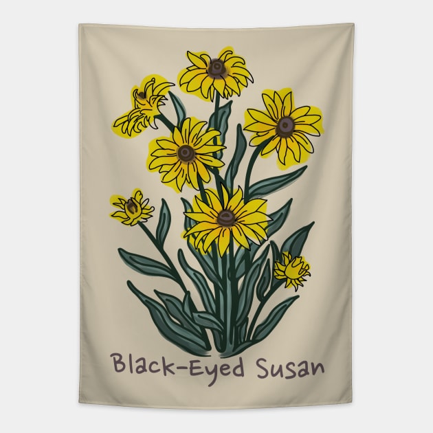 Black-Eyed Susan Tapestry by Slightly Unhinged