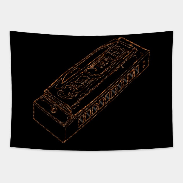 Harmonica Tapestry by JahWorld