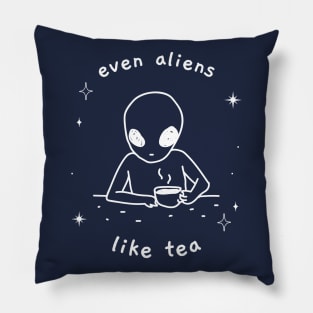 Aliens like Tea Pillow