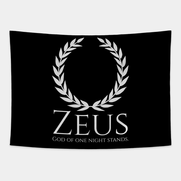 Zeus - God Of One Night Stands - Ancient Greek Mythology Tapestry by Styr Designs