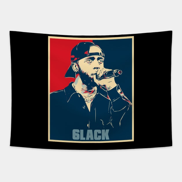 6lack Hip Hop Hope Poster Art Tapestry by Odd Even