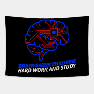 Brain Gains Through Hard Work And Study Tapestry