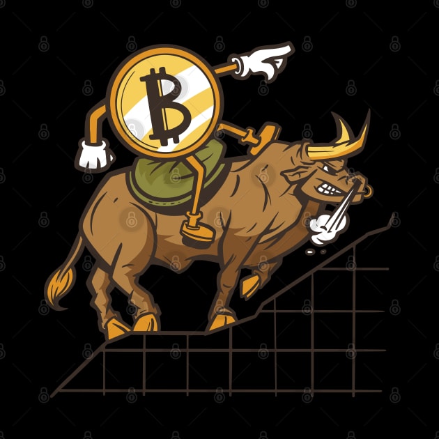 Funny Bitcoin Bull BTC Crypto by BitcoinSweatshirts