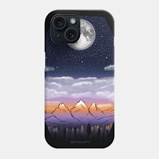 Mountains at sunset Phone Case