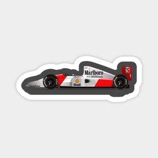 Ayrton Senna's McLaren Honda MP4/7 Illustration Magnet