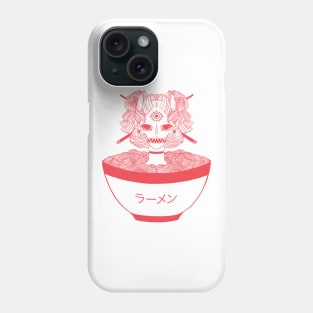 Monster Girl Ramen Noodle Food Art Phone Case