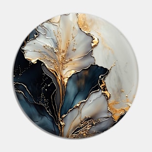 Pearl Lilies in Bloom - Resin Art Pin