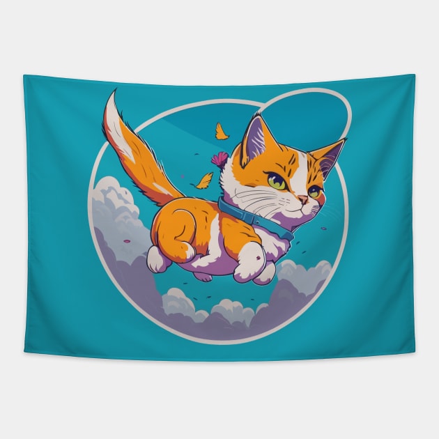 Air Elemental Cat Tapestry by SpriteGuy95