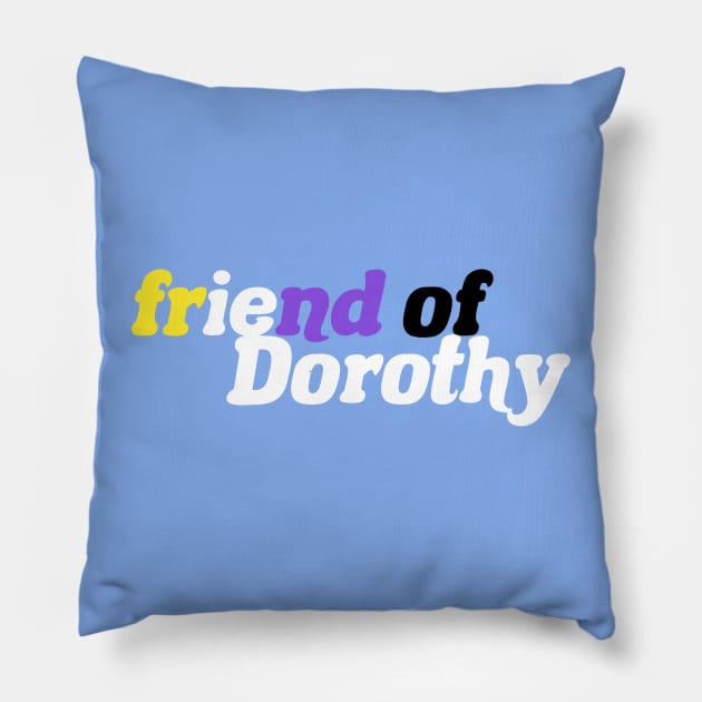 Wizard of Oz - Non-Binary Pride Pillow by itsajillyholiday