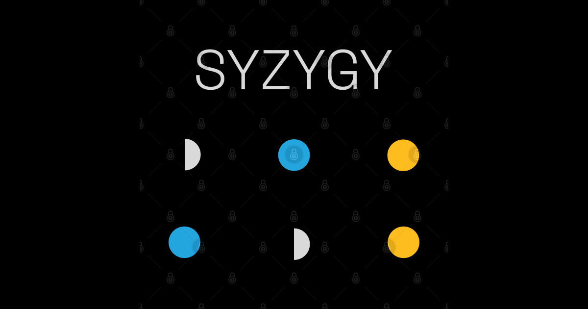 Syzygy Astronomy Sun Earth Moon - Syzygy - Sticker | TeePublic