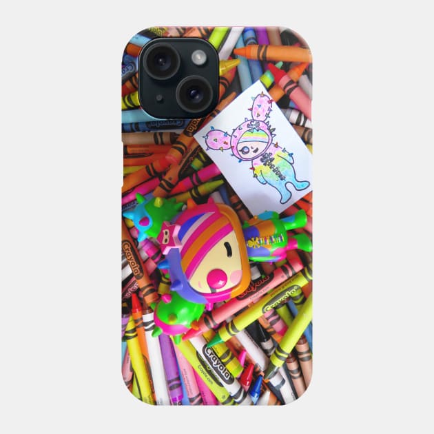 Rainbow Sandy Funko Pop Phone Case by Vera T.