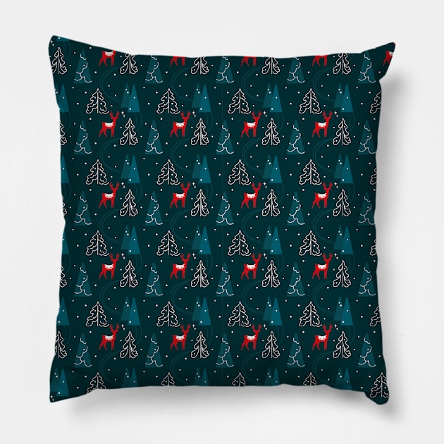 Scandinavian winter Pillow by LaPetiteBelette