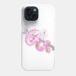 White Sakura Ball Python: Pink Phone Case