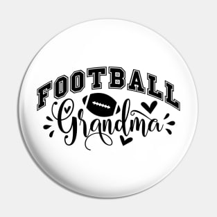 Football Grandma black Pin