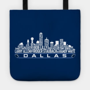 Dallas Football Team All Time Legends, Dallas City Skyline Tote