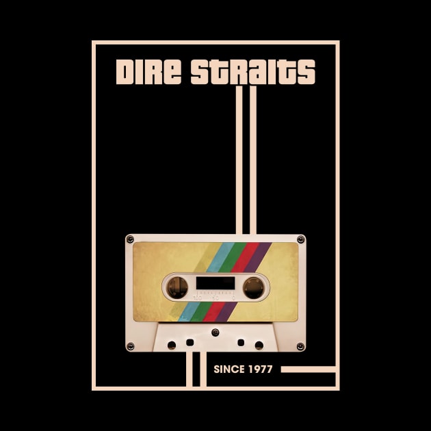 Dire Straits Music Retro Cassette Tape by Computer Science