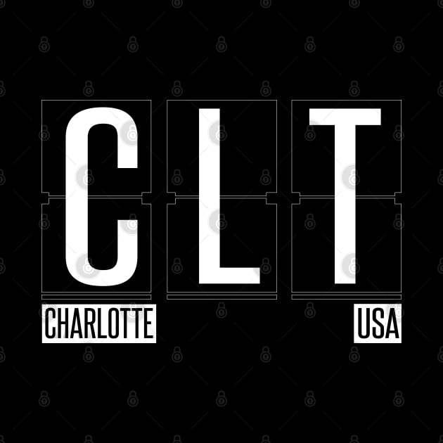 CLT- Charlotte NC Airport Code Souvenir or Gift Shirt by HopeandHobby