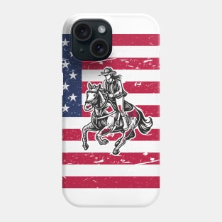 American Flag Cowgirl Phone Case