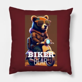 Biker Bear Pillow