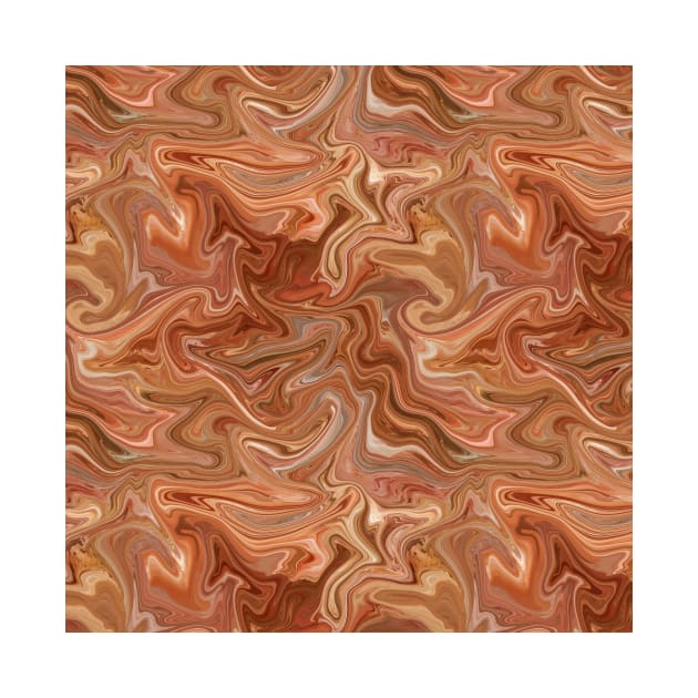 Orange Silk Marble - Digital Liquid Paint by GenAumonier