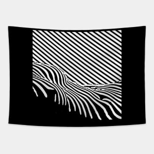 Modern Art Stripes (white) Tapestry