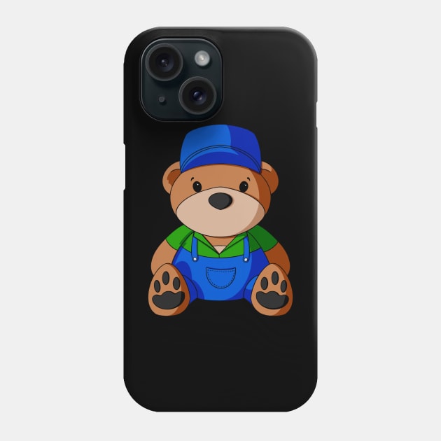 Farmer Teddy Bear Phone Case by Alisha Ober Designs