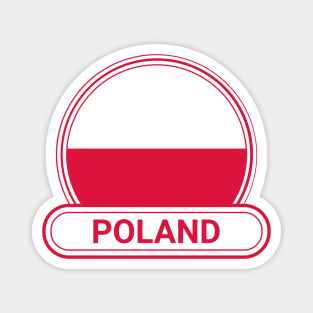 Poland Country Badge - Poland Flag Magnet