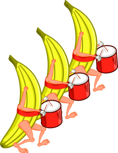 Banana Drummers Magnet