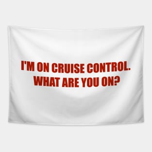 I'M ON CRUISE CONTROL. WHAT ARE YOU ON? Tapestry