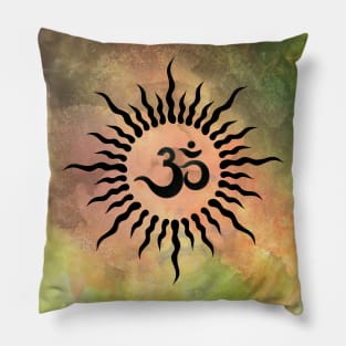 OM colorful rays Pillow