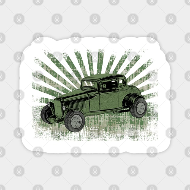 1932 Ford Coupe Hot Rod Magnet by PMGdesigns