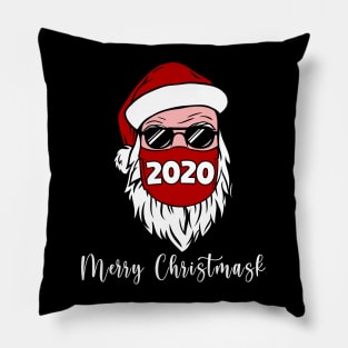 Merry Christmask 2020 Masked Santa For Christmas Pajamas Family Xmas Pillow