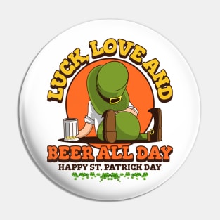 Beer All Day Leprechaun Pin