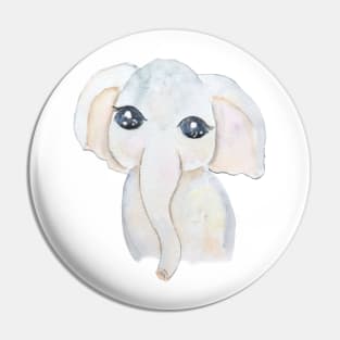 cute baby elephant watercolor Pin