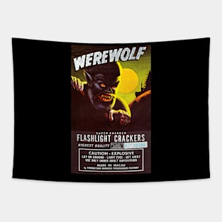 VINTAGE FIRECRACKER WAREWOLF FLASHLIGHT CRACKERS MADE IN MACAU Tapestry