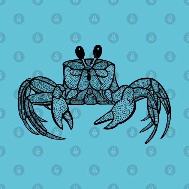 Atlantic Ghost Crab - super cute hand drawn animal design by Green Paladin