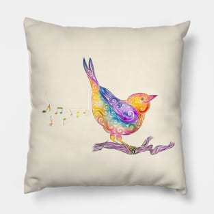 Swirly Bird Pillow