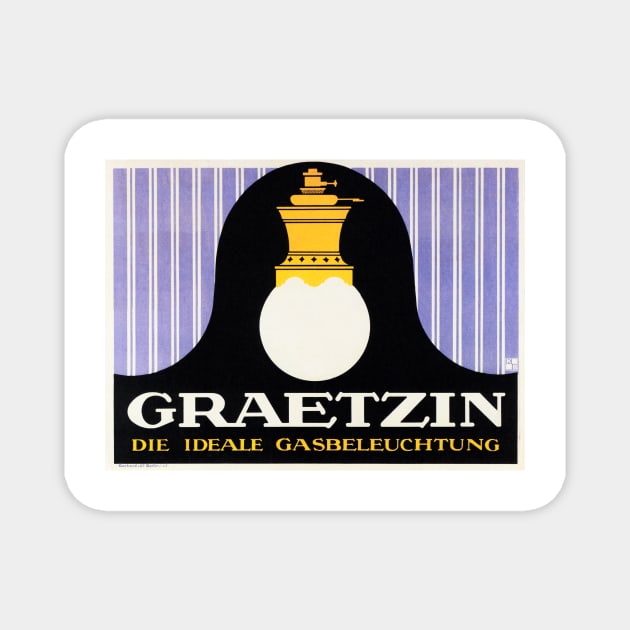 GRAETZIN The IDEAL GAS LAMP Lighting 1910 Vintage German Advertisement Art Magnet by vintageposters