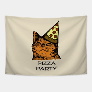 Pizza Party Cat, Party Animal Tapestry