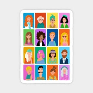 Colorful people Magnet