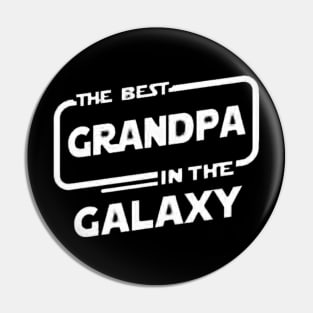 the best grandpa in the galaxy white Pin