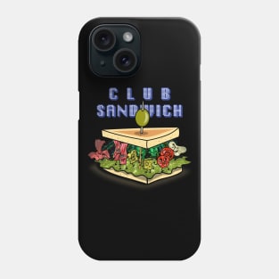 Funny Kawaii Cute Food Club Party Club House Sandwich Cartoon Phone Case