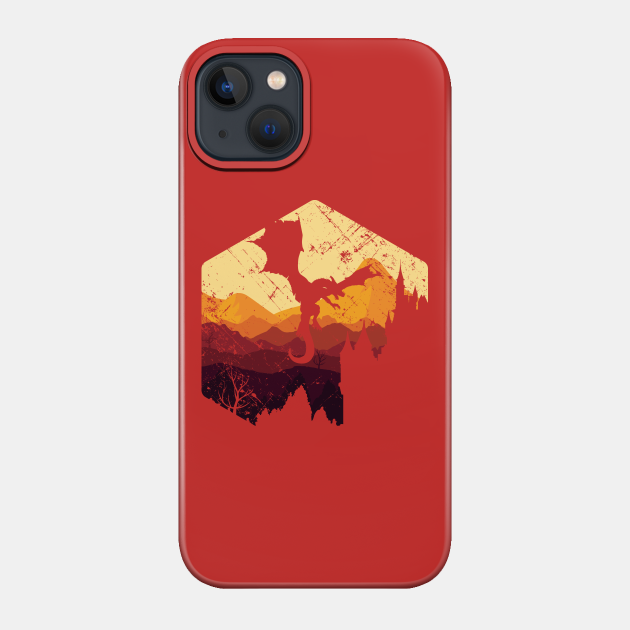 Dragon Flying Near Castle - Dnd - Phone Case