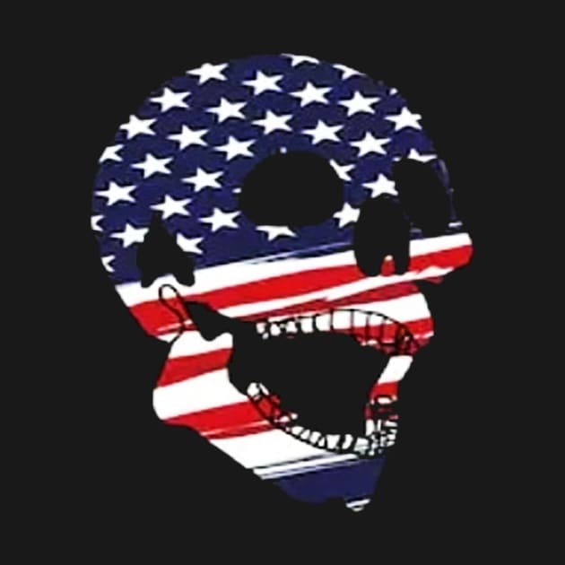 american flag skull by a1vector