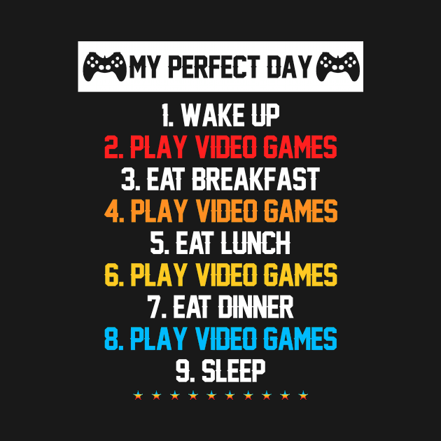 My Perfect Day Video Games by paola.illustrations