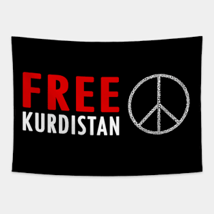 Free Kurdistan. Kurdish peace Sign Tapestry