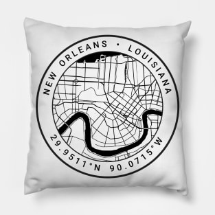 New Orleans Map Pillow