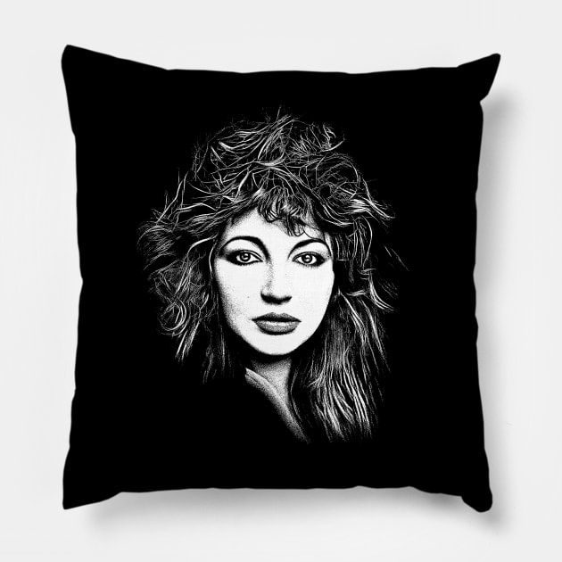 Kate Bush † Retro Fan Art Design Pillow by DankFutura