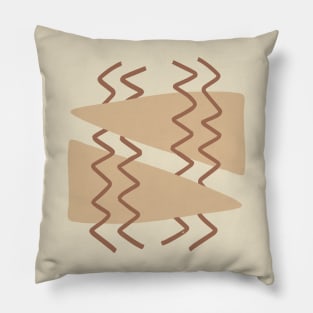 Contemporary Abstract  Wavy Lines Pastel  Minimalist   design Pillow